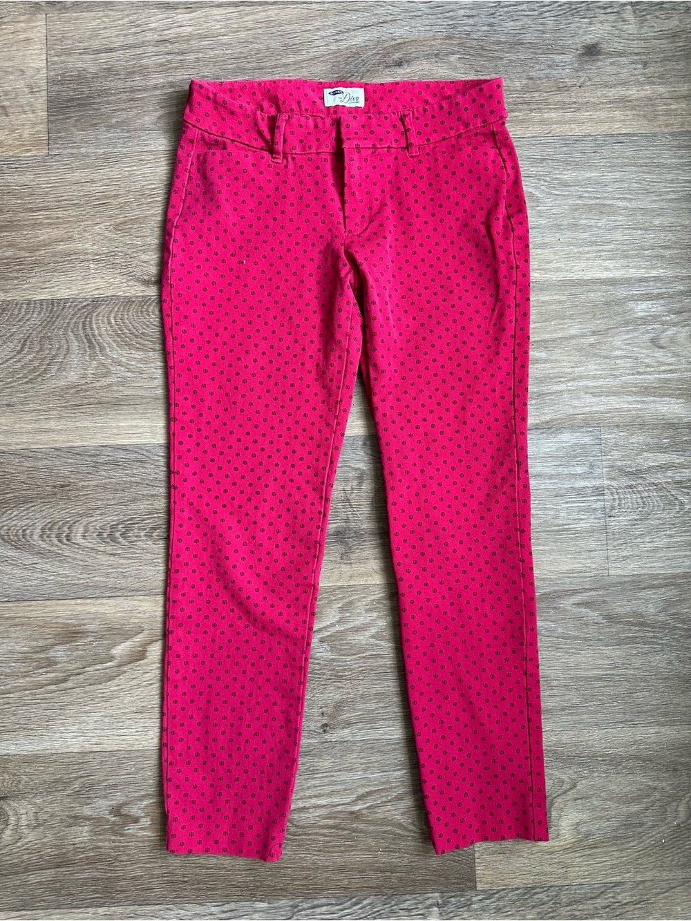 Old Navy The Diva Pink Polka Dot Skinny Ankle Pants Women’s Size 4 Strech